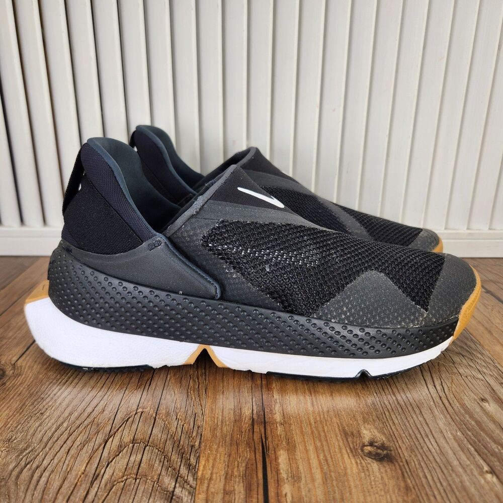 Nike Go FlyEase Mens 6.5 Black White Step-In Hands Free Sneaker Shoes CW5883-003